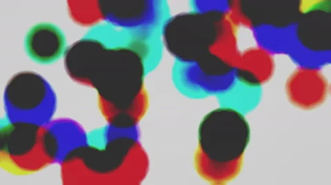 Falling Color and Black Circles Background Stock Footage 62407253
