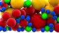 Falling color balls HD Footage