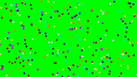 Falling color balls with green screen background Stock Footage 124202233