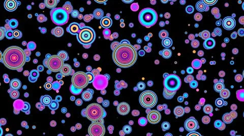 Falling color circles Stock Footage 8994737