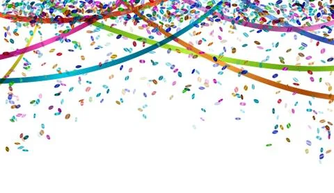 Falling color confetti Illustrazione stock
