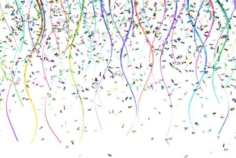 Falling color confetti Stock Illustration