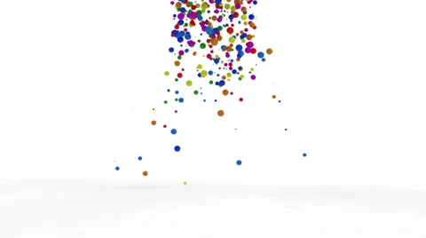 Falling Colorful Balls in slow motion Stock Footage 32973804