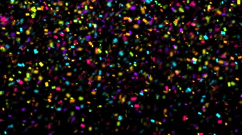 Falling colorful confetti, with alpha matte Video stock 53845832