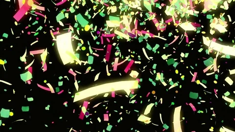 Falling colorful confetti Stock Footage 80469663