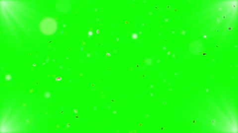 Falling Colorful Confetti Pieces Isolated on a Bright Green Screen Background Video stock 338424256