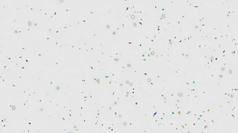 Falling colorful glowing confetti alpha channel Video stock 343719267