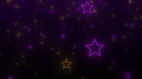 Falling colorful graphical stars. Black motion background. Party overlay. Stock Footage 242513997