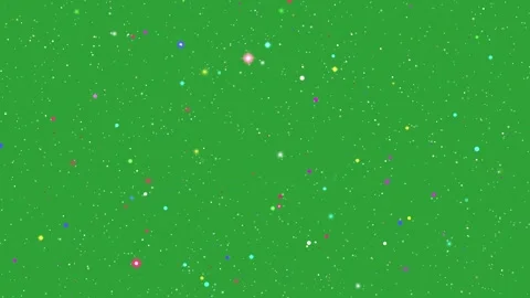 Falling Colorful Particle Green Screen Overlay Stock-Footage 344730586