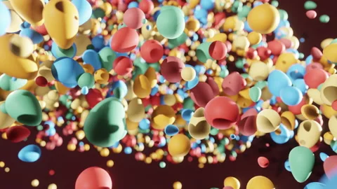 Falling colors easter eggs, Background 3d animation, 4k video Stock-Footage 171461723