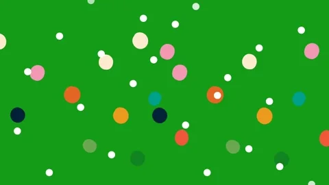 Falling colour particles motion graphics with green screen background Stock Footage 134116321