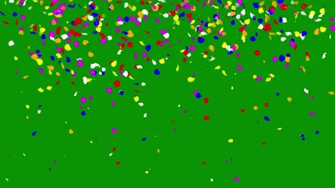 Falling colourful ribbon particles with ... | Stock Video | Pond5