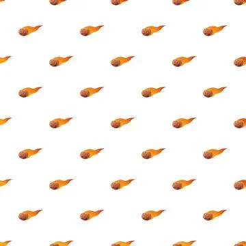 Falling comets repeating pattern on white background 스톡 일러스트