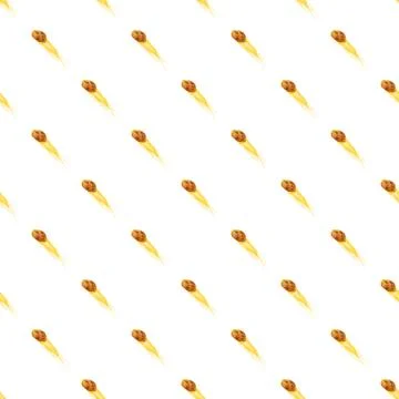 Falling comets seamless pattern on white background Stock Illustration