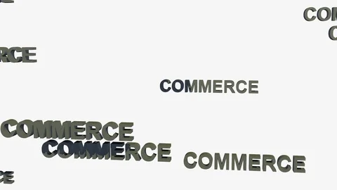 FALLING COMMERCE LOGOS Video stock 72957455