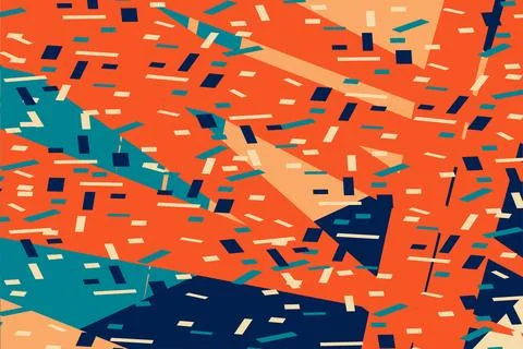 Falling confetti abstract background in retro pastel colors vector illustra.. Stock Illustration