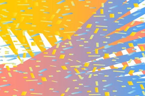 Falling confetti abstract background in retro pastel colors vector illustra.. Illustrazione stock