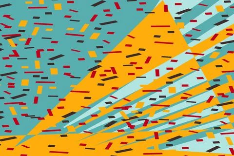 Falling confetti abstract background in retro pastel colors vector illustra.. Stock Illustration