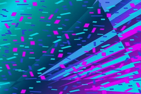 Falling confetti abstract background in retro neon colors vector illustrati.. 스톡 일러스트