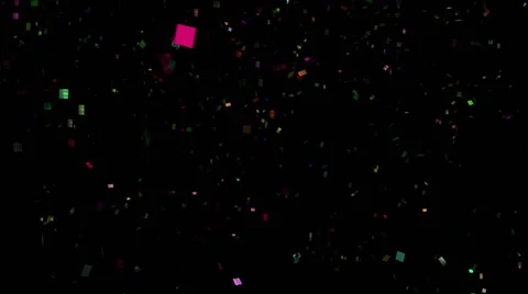 Falling confetti with alpha channel Stock Footage