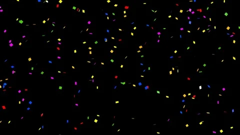 Falling Confetti with Alpha Channel Stock Footage 81746571