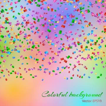 Falling confetti background.. Stock Illustration