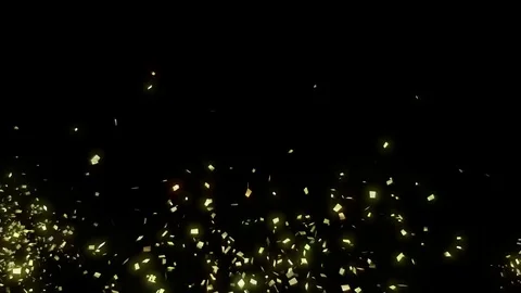 Falling Confetti on Black Background Video stock 84981890