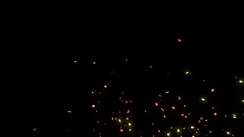 Falling Confetti on Black Background Stock Footage 85036867