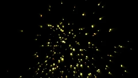 Falling Confetti on Black Background Stock Footage 85036886
