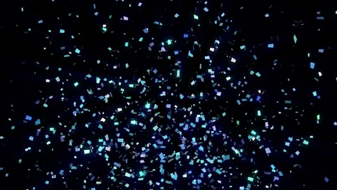 Falling Confetti on Black Background Stock-Footage 85036958