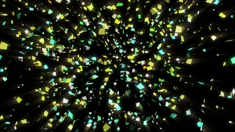 Falling Confetti on Black Background Vídeo Stock 85051586