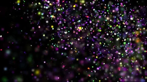 Falling Confetti on Black Background Vídeo Stock 85071745