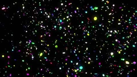 Falling Confetti on Black Background 스톡 동영상 85326888
