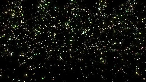 Falling Confetti on Black Background 스톡 동영상 85326899