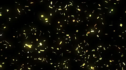 Falling Confetti on Black Background 動画素材 85687666
