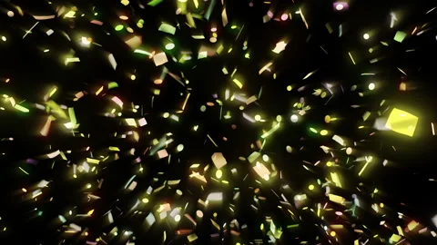 Falling Confetti on Black Background Stock Footage 85687685