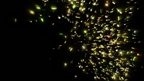 Falling Confetti on Black Background Stock-Footage 85687697