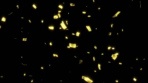 Falling Confetti on Black Background 스톡 동영상 86450164