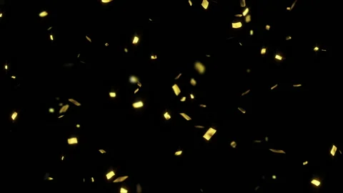 Falling Confetti on Black Background Video stock 86450178