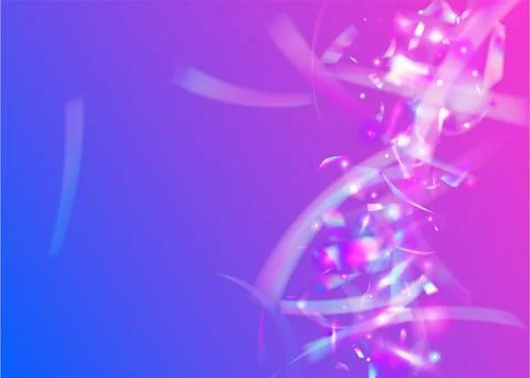 Falling Confetti. Blur Prismatic Gradient. Carnival Effect. Glam Stock Illustration