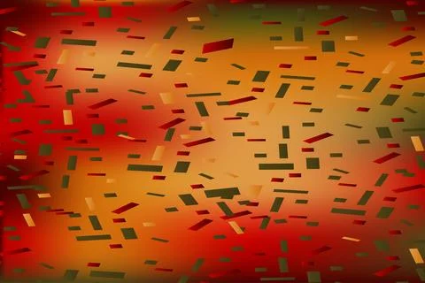 Falling confetti on blurred gradient abstract background, retro pastel vect.. Stock Illustration