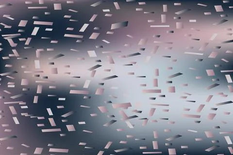 Falling confetti on blurred gradient abstract background, retro pastel vect.. Stock Illustration