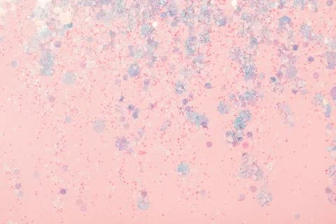 Falling confetti on bright background Stock Photos