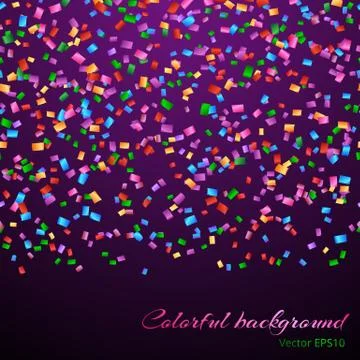 Falling confetti decoration Stock Illustration