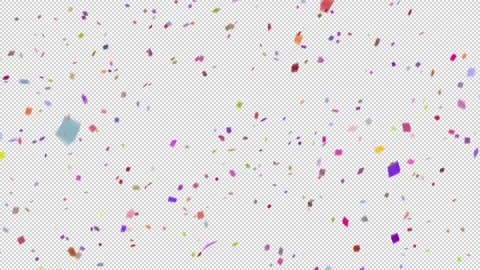 Falling Confetti elements with alpha channel Stock Footage 237107666