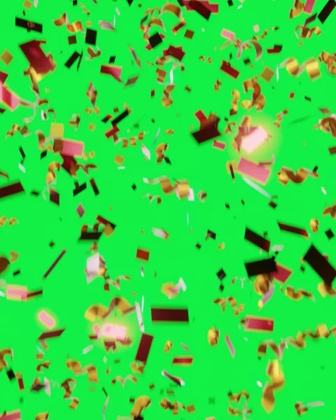 Falling confetti on green screen Video stock 318840202