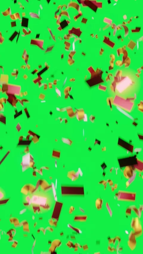 Falling confetti on green screen Stock-Footage 318840203