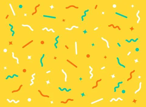 Falling confetti icon in flat style. Festive ribbon vector illustration on .. Stock Illustration