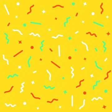 Falling confetti icon in flat style. Festive ribbon vector illustration on .. Stock Illustration