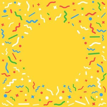 Falling confetti icon in flat style. Festive ribbon vector illustration on .. Stock Illustration